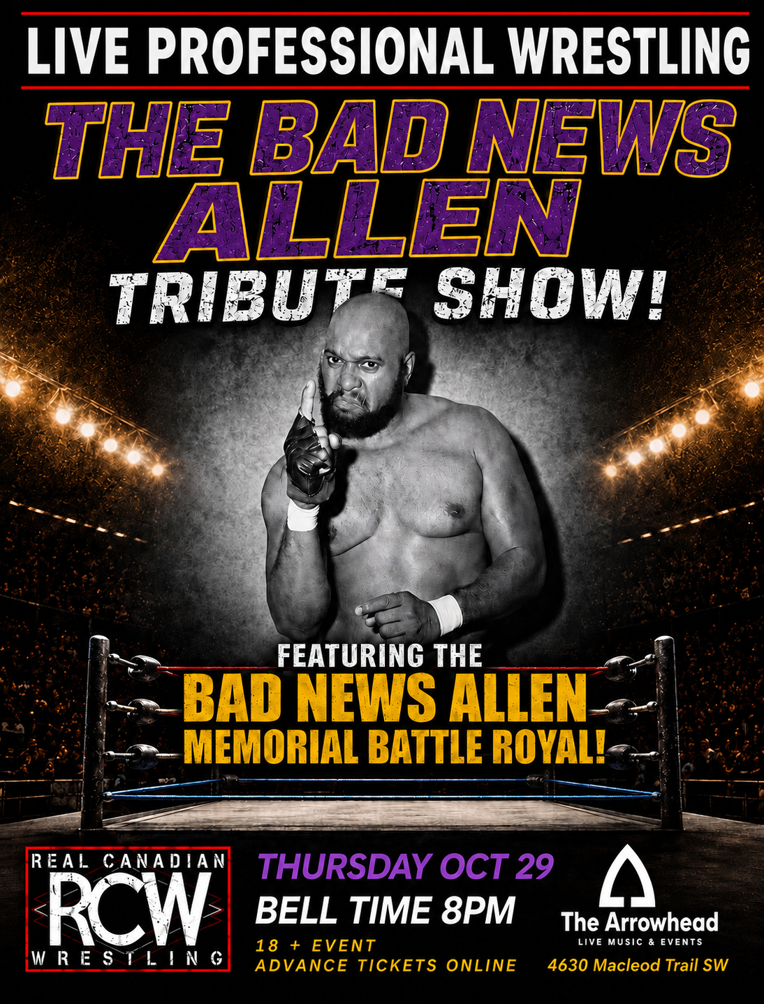 RCW BADNEW ALLEN MEMORIAL SHOW